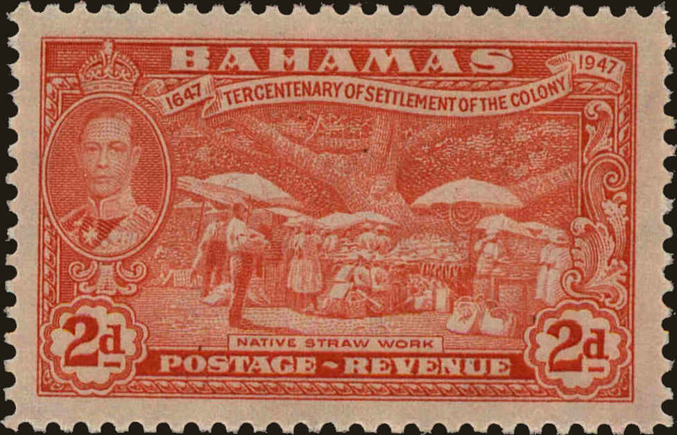 Front view of Bahamas 135 collectors stamp