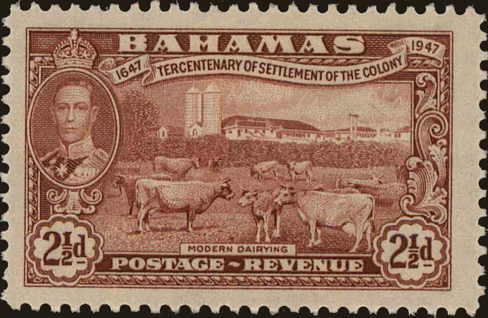 Front view of Bahamas 136 collectors stamp