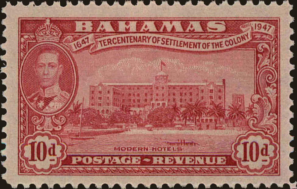 Front view of Bahamas 141 collectors stamp