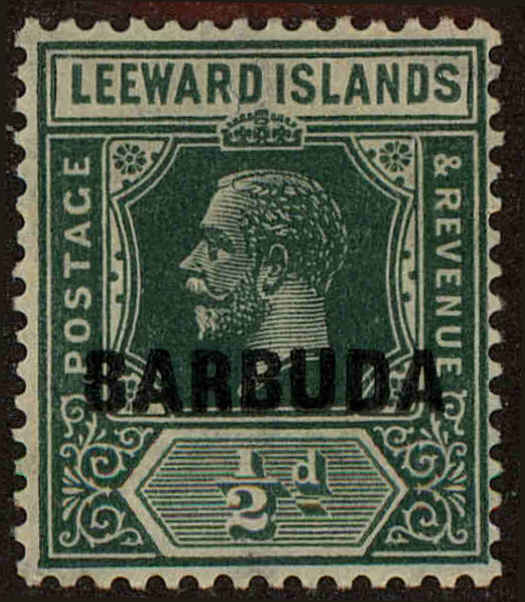 Front view of Barbuda 1 collectors stamp