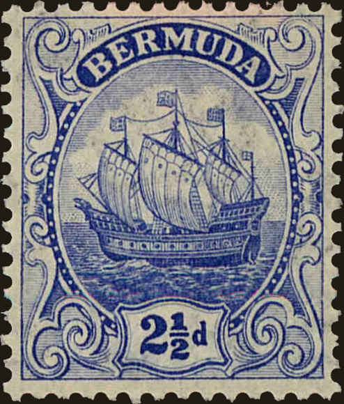 Front view of Bermuda 44 collectors stamp