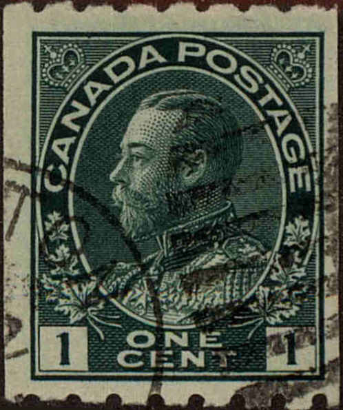 Front view of Canada 123 collectors stamp