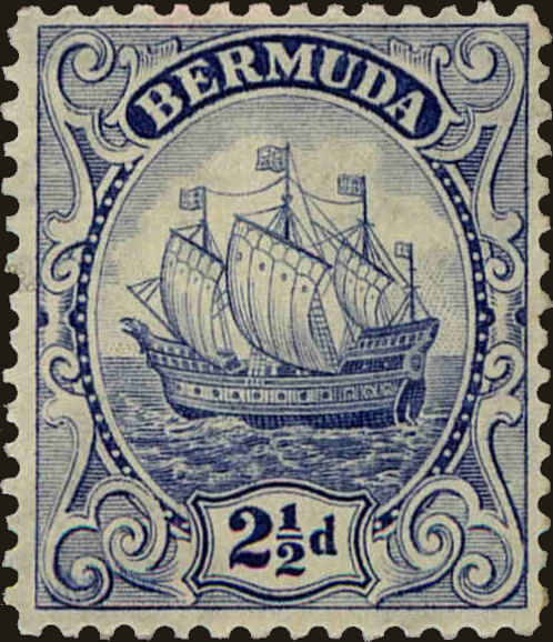 Front view of Bermuda 87 collectors stamp