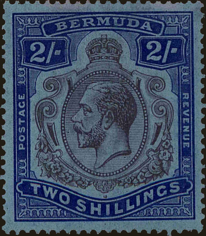 Front view of Bermuda 94a collectors stamp