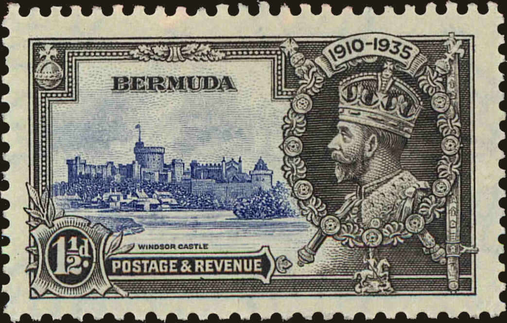 Front view of Bermuda 101 collectors stamp