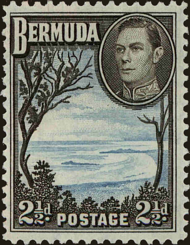 Front view of Bermuda 120A collectors stamp