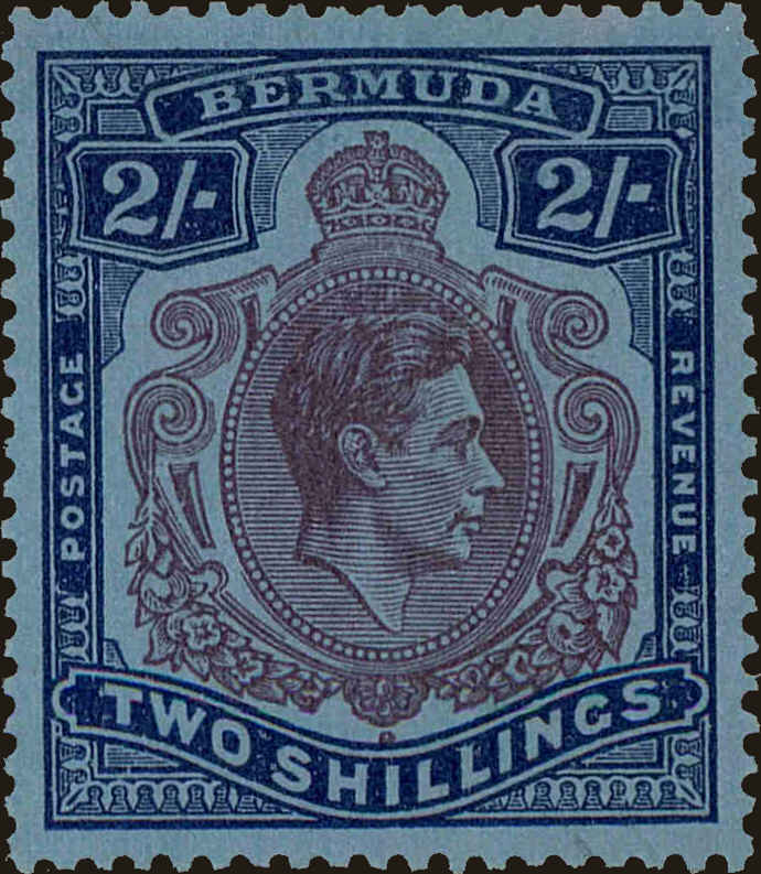 Front view of Bermuda 123 collectors stamp