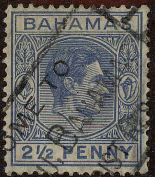 Front view of Bahamas 104 collectors stamp