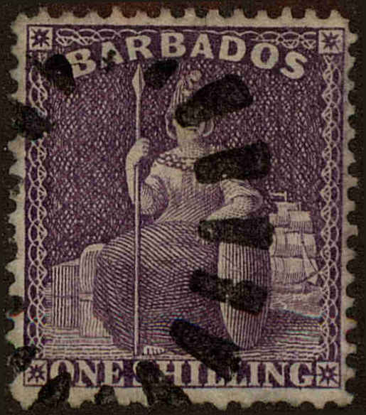 Front view of Barbados 56 collectors stamp