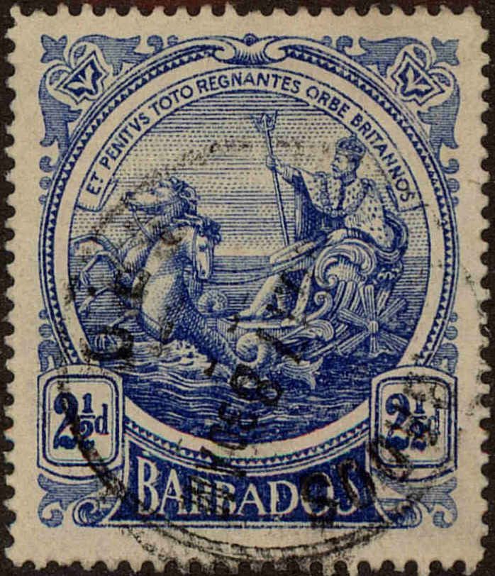 Front view of Barbados 131 collectors stamp