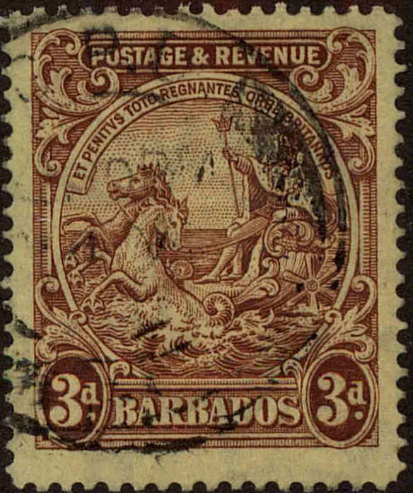 Front view of Barbados 172 collectors stamp
