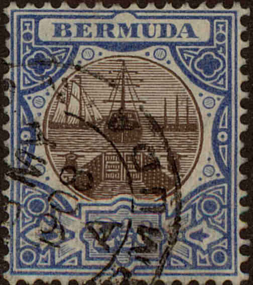 Front view of Bermuda 37 collectors stamp