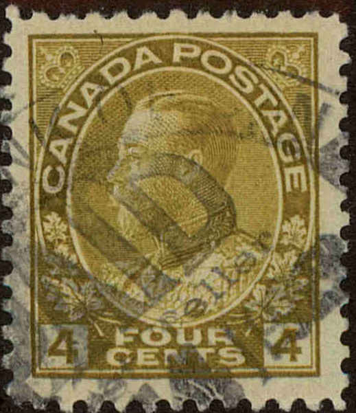 Front view of Canada 110 collectors stamp