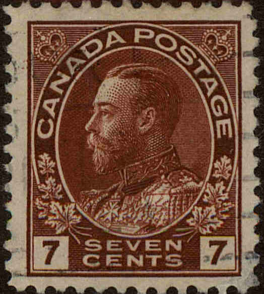 Front view of Canada 114 collectors stamp