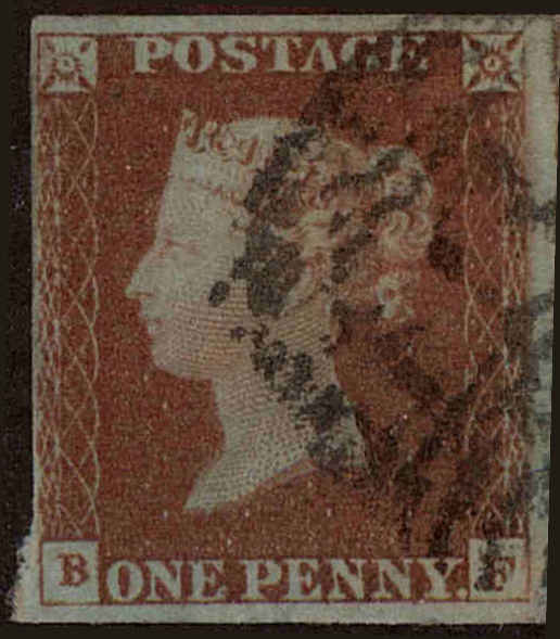 Front view of Great Britain 3 collectors stamp