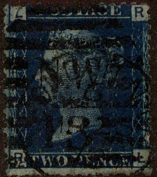 Front view of Great Britain 20 collectors stamp
