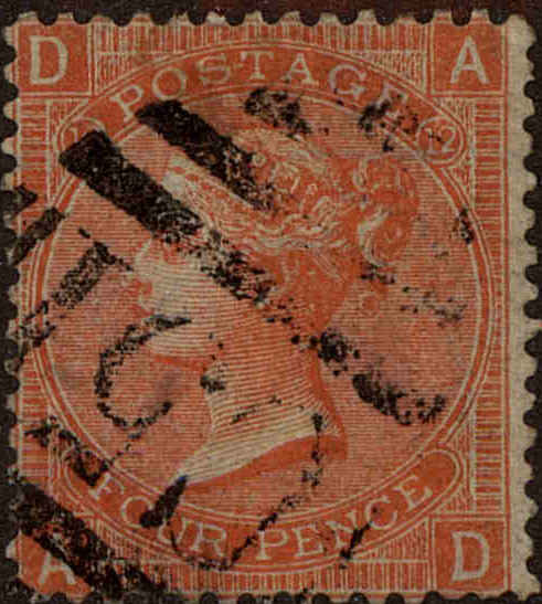 Front view of Great Britain 43 collectors stamp