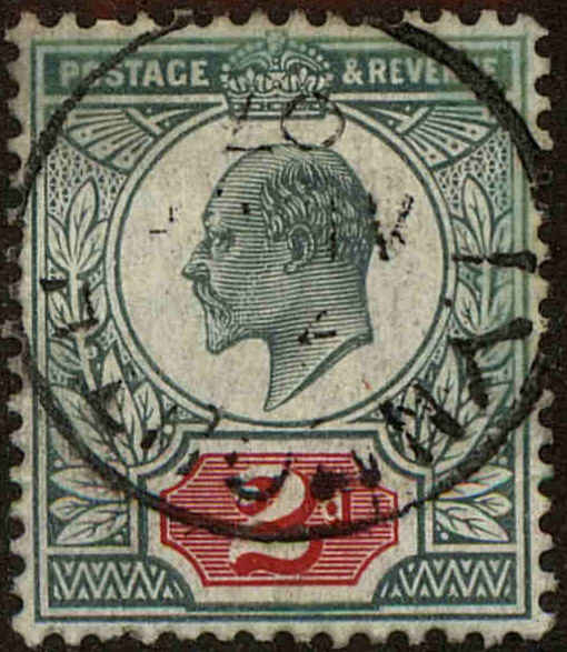 Front view of Great Britain 130d collectors stamp