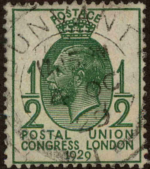 Front view of Great Britain 205 collectors stamp