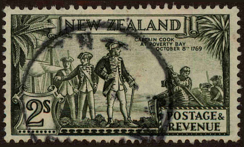 Front view of New Zealand 197 collectors stamp