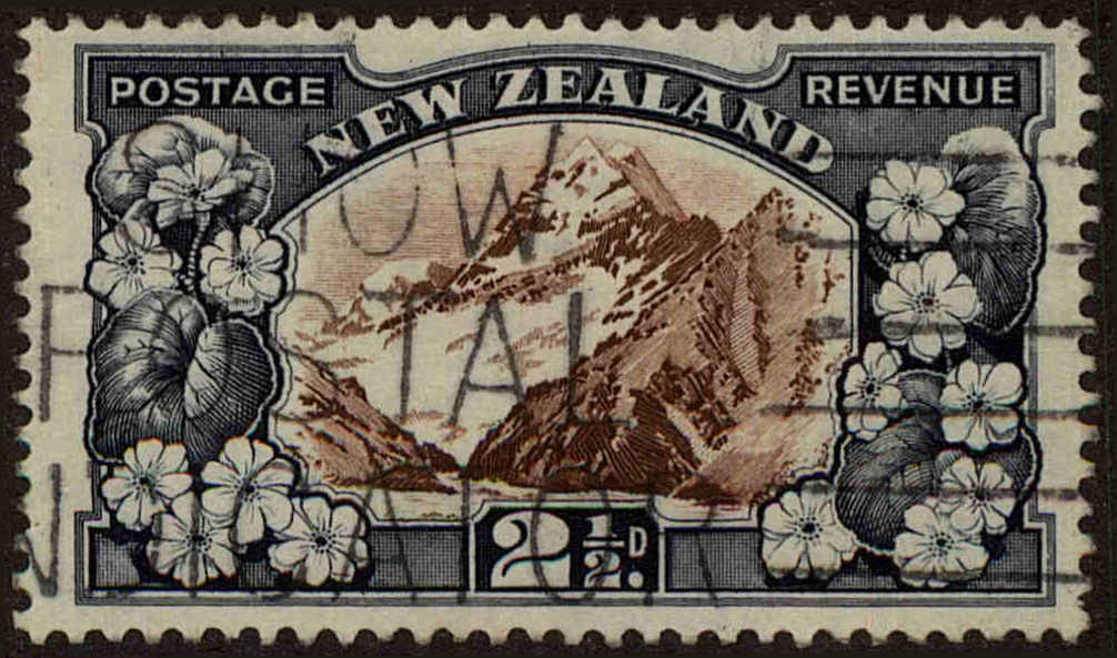 Front view of New Zealand 207 collectors stamp