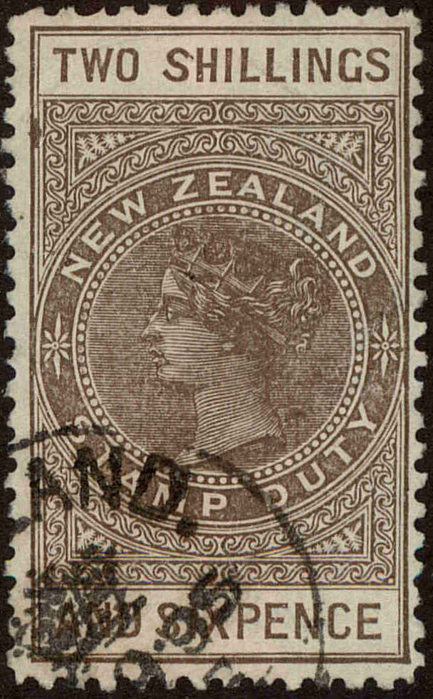 Front view of New Zealand AR2 collectors stamp