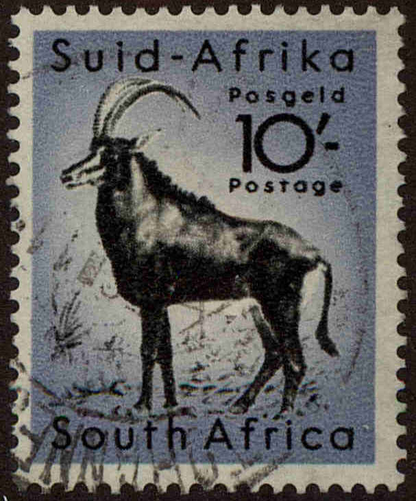 Front view of South Africa 213 collectors stamp