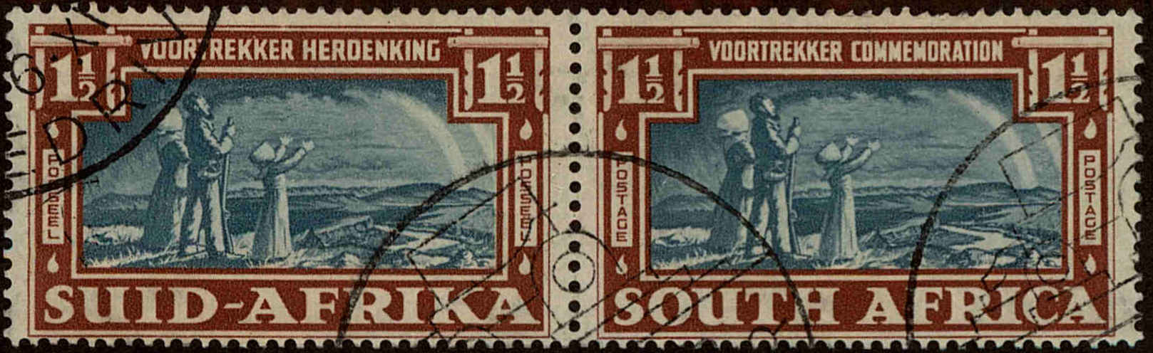 Front view of South Africa 80 collectors stamp