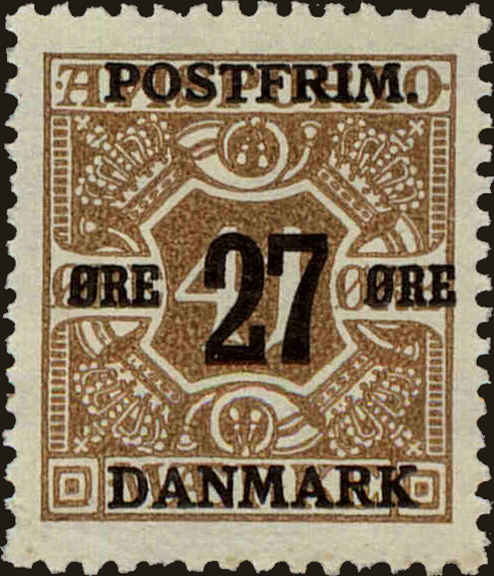 Front view of Denmark 153 collectors stamp