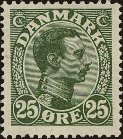 Front view of Denmark 109 collectors stamp