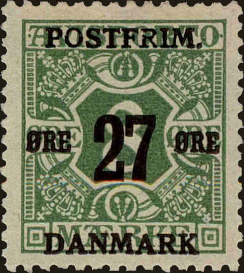 Front view of Denmark 148 collectors stamp
