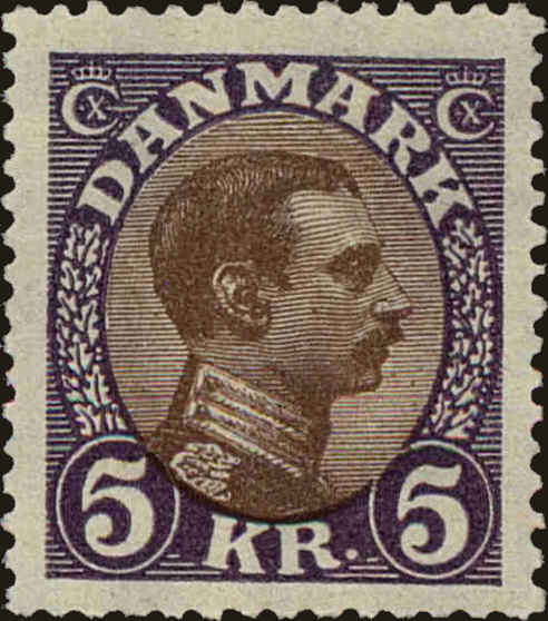 Front view of Denmark 130 collectors stamp