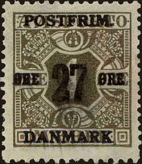 Front view of Denmark 145 collectors stamp