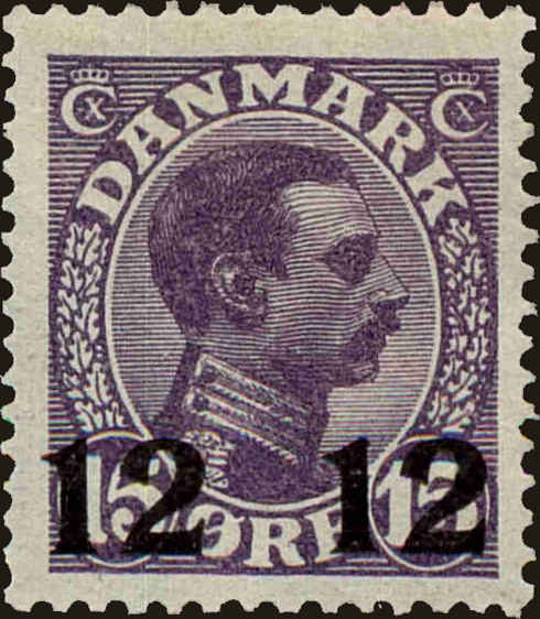 Front view of Denmark 184 collectors stamp