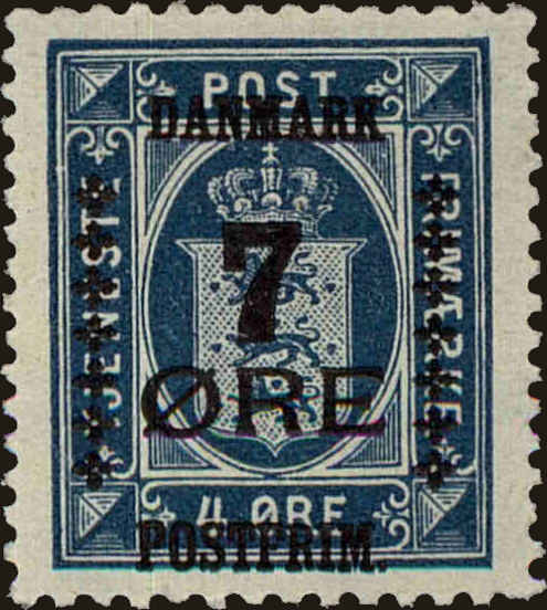 Front view of Denmark 187 collectors stamp