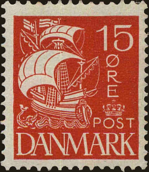 Front view of Denmark 192 collectors stamp