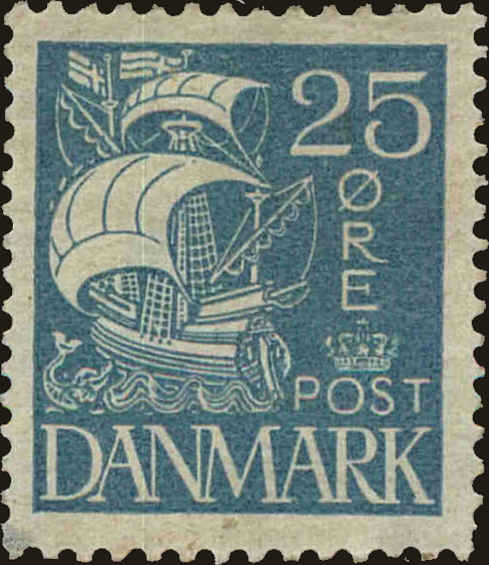 Front view of Denmark 194 collectors stamp