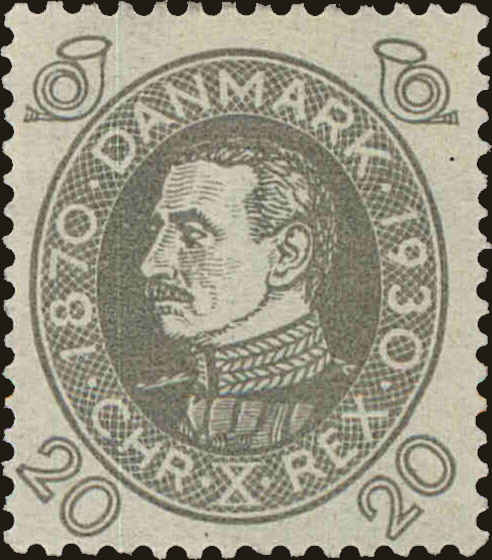 Front view of Denmark 215 collectors stamp