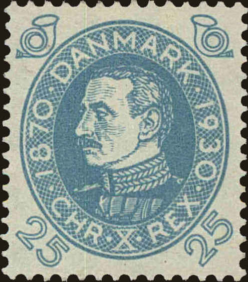 Front view of Denmark 216 collectors stamp