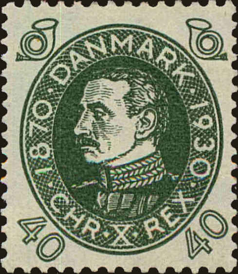 Front view of Denmark 219 collectors stamp