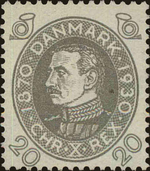 Front view of Denmark 215 collectors stamp