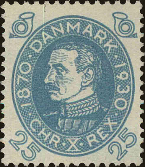 Front view of Denmark 216 collectors stamp