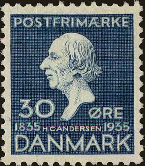 Front view of Denmark 251 collectors stamp