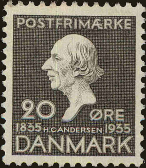 Front view of Denmark 250 collectors stamp
