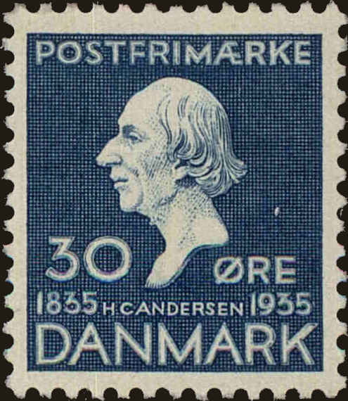 Front view of Denmark 251 collectors stamp
