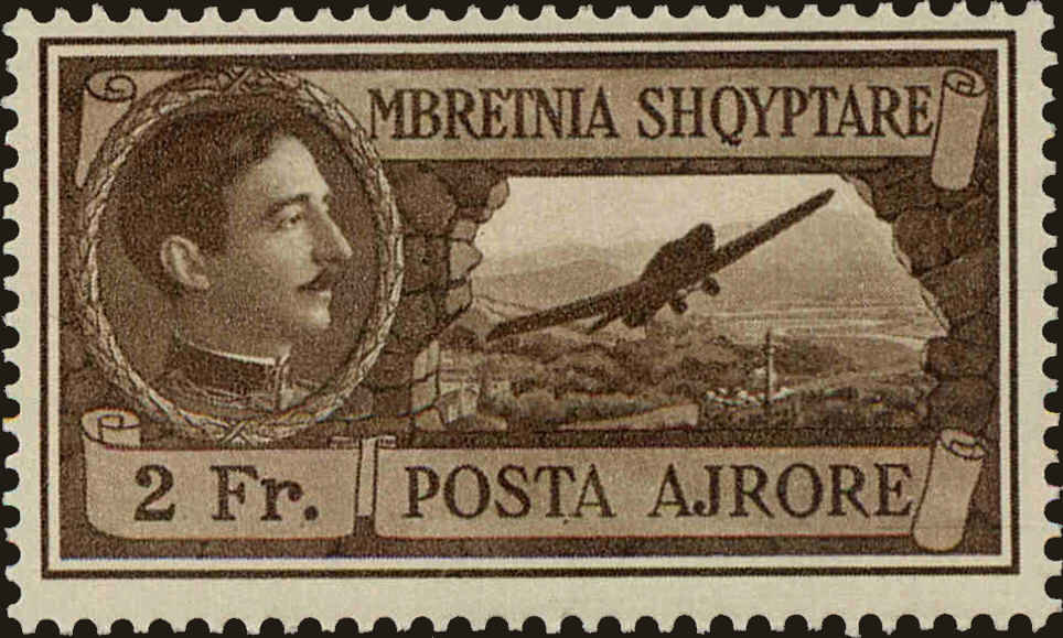 Front view of Albania C34 collectors stamp