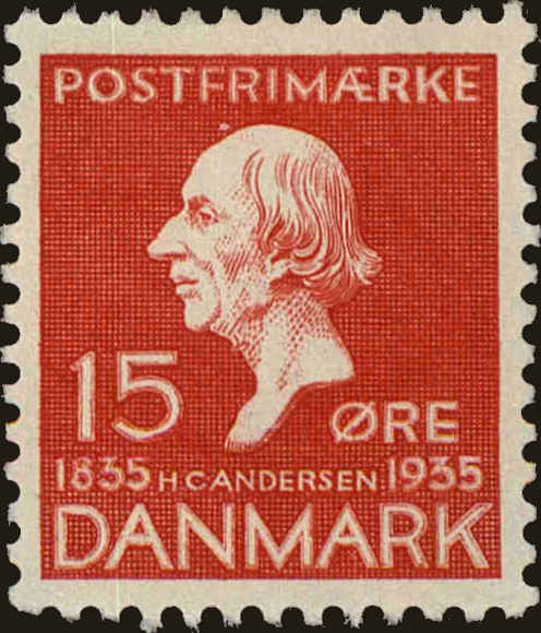 Front view of Denmark 249 collectors stamp