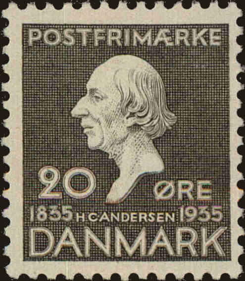 Front view of Denmark 250 collectors stamp