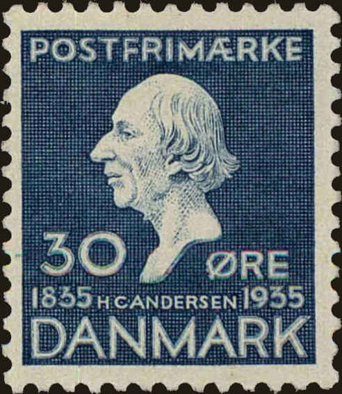 Front view of Denmark 251 collectors stamp