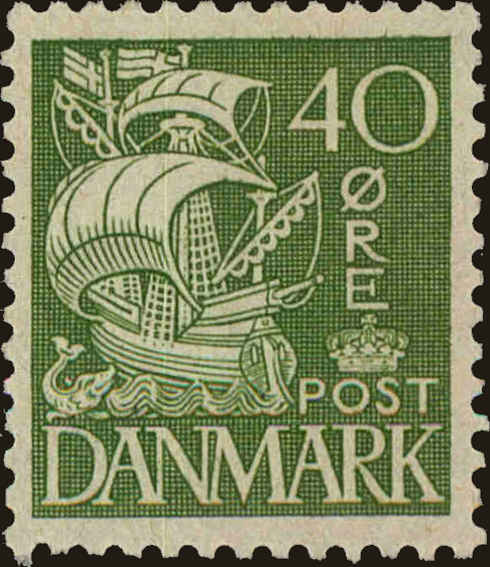 Front view of Denmark 238 collectors stamp